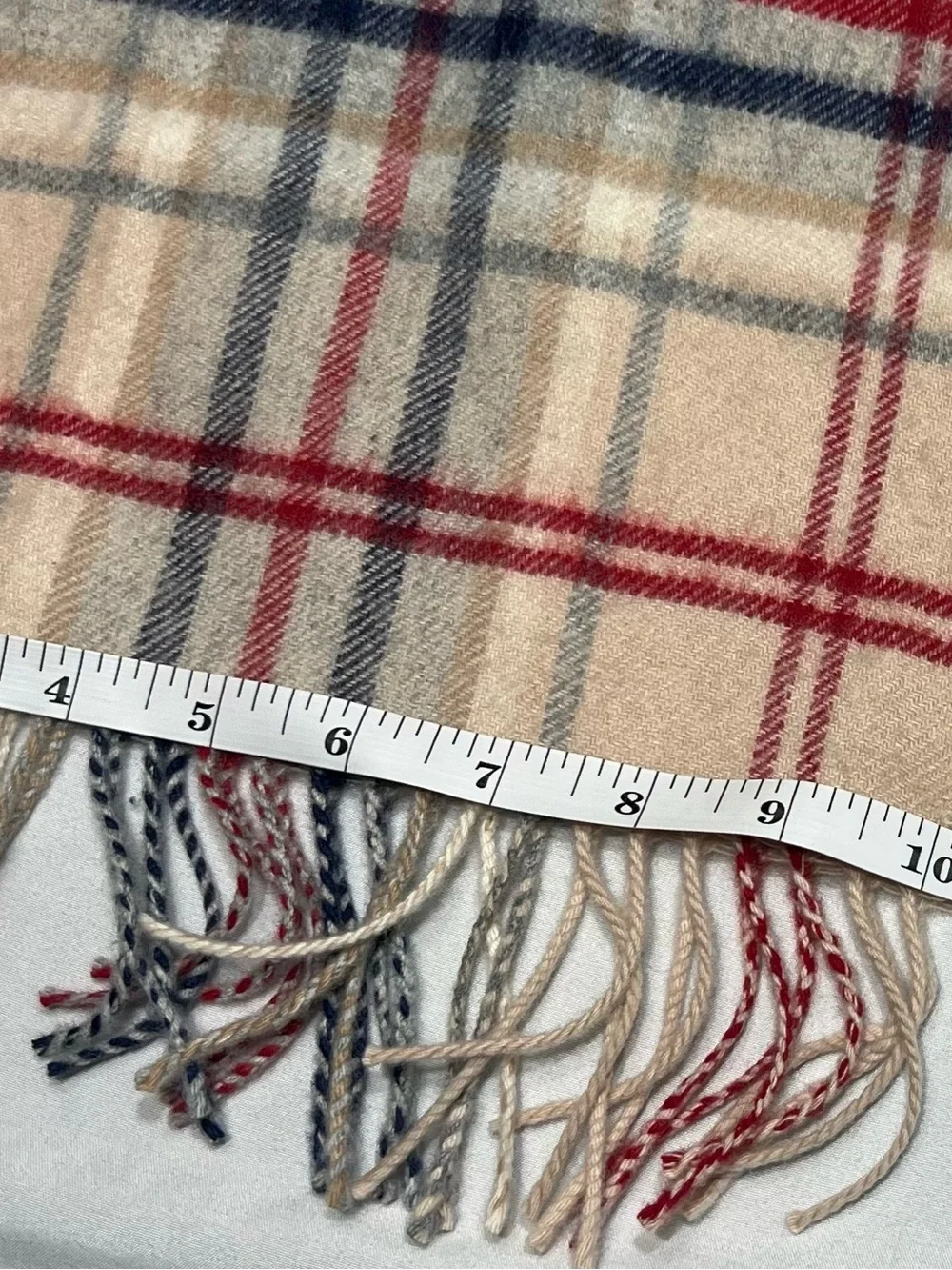 Set of 3 Cashmere Plaid Scarf in Red, Black, Tan, Cream